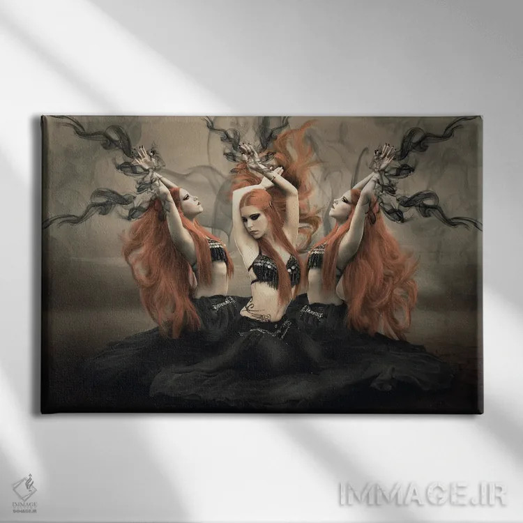 تابلو رقاص شکم (رقص عربی) اثر بابت ون دن برگ - نمای روبهرو روی دیوار