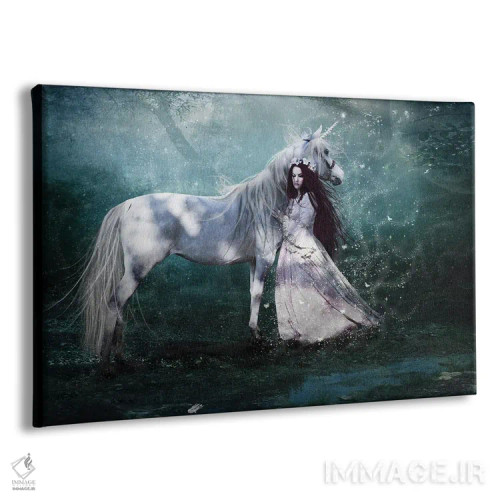 تابلو ایمان یونیکورن اثر بابت ون دن برگ - نمای پرسپکتیو محصول
