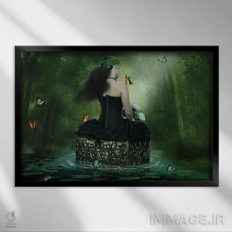 تابلو صندوق اسرار اثر بابت ون دن برگ - نمای قابدار مشکی