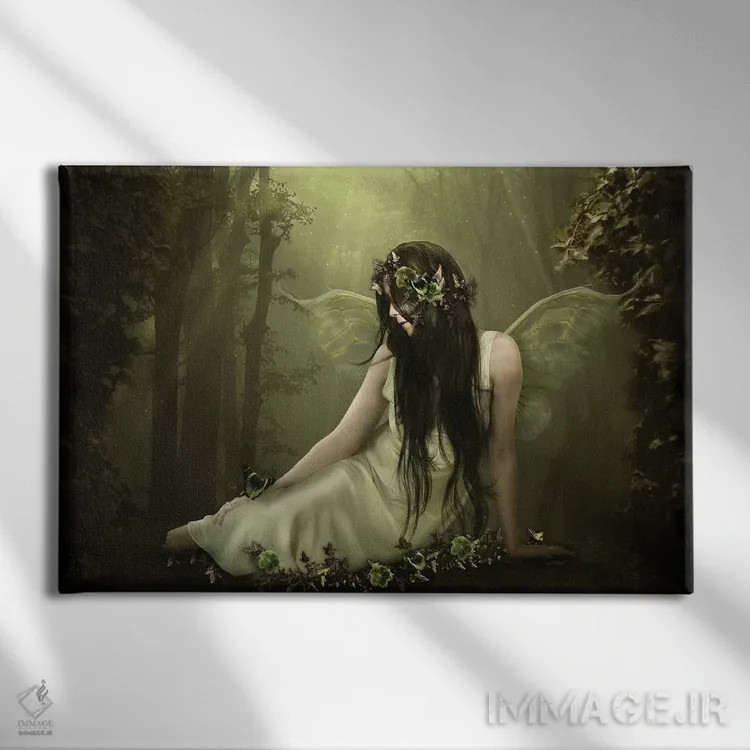تابلو پری جنگل اثر بابت ون دن برگ - نمای روبهرو روی دیوار