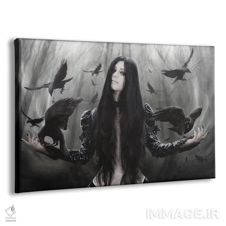 تابلو زاغی (پرنده) اثر بابت ون دن برگ - نمای پرسپکتیو محصول