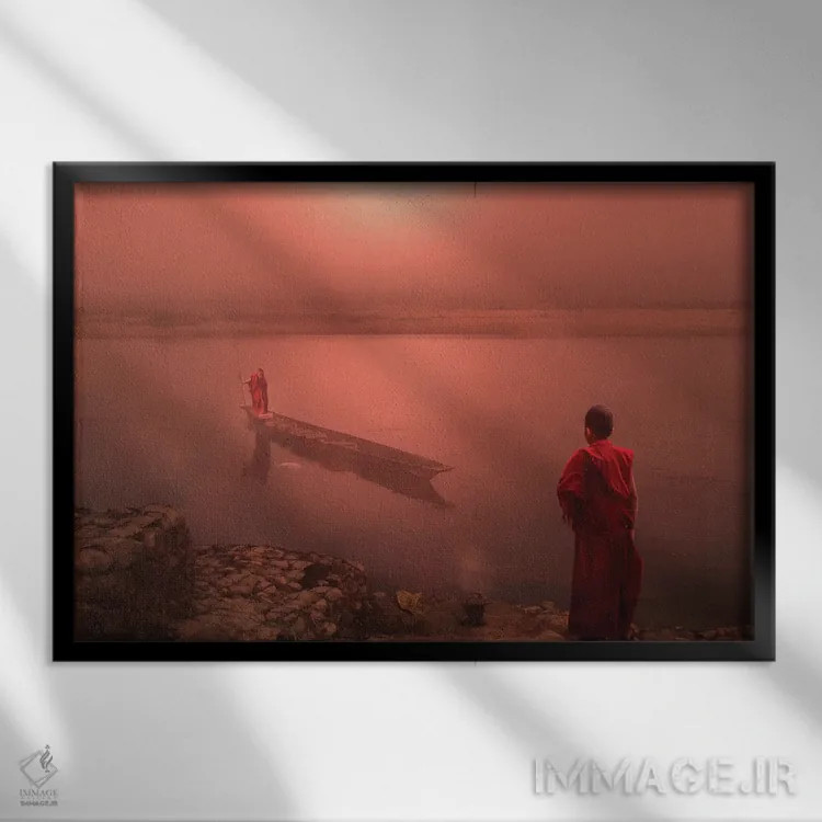 تابلو ورود راهب اثر بابت ون دن برگ - نمای قابدار مشکی