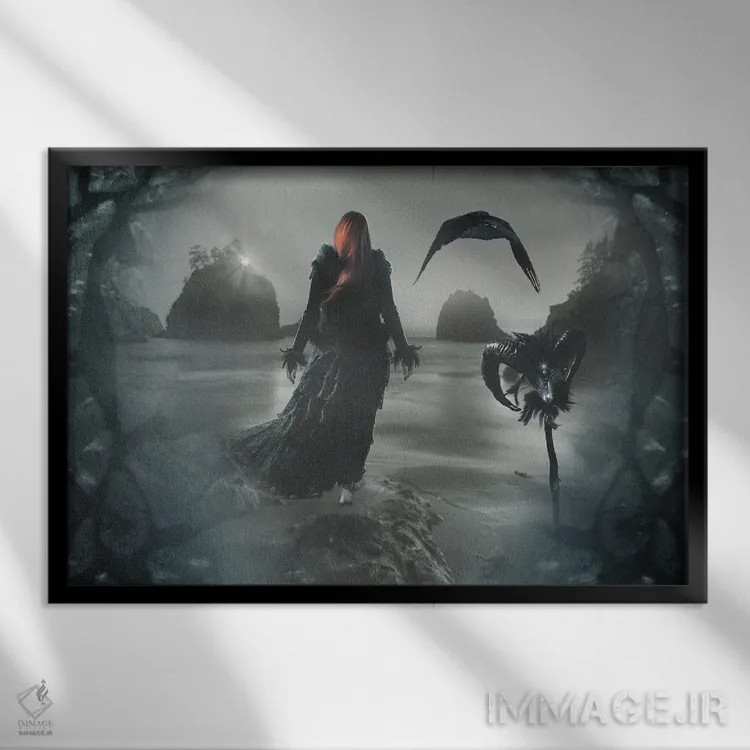 تابلو دوردست اثر بابت ون دن برگ - نمای قابدار مشکی