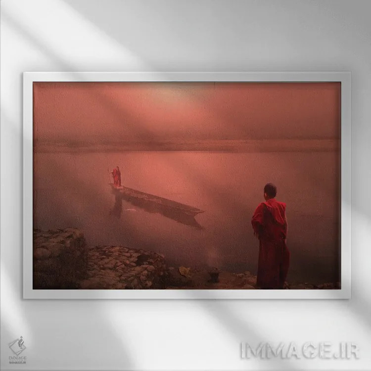 تابلو ورود راهب اثر بابت ون دن برگ - نمای قابدار سفید