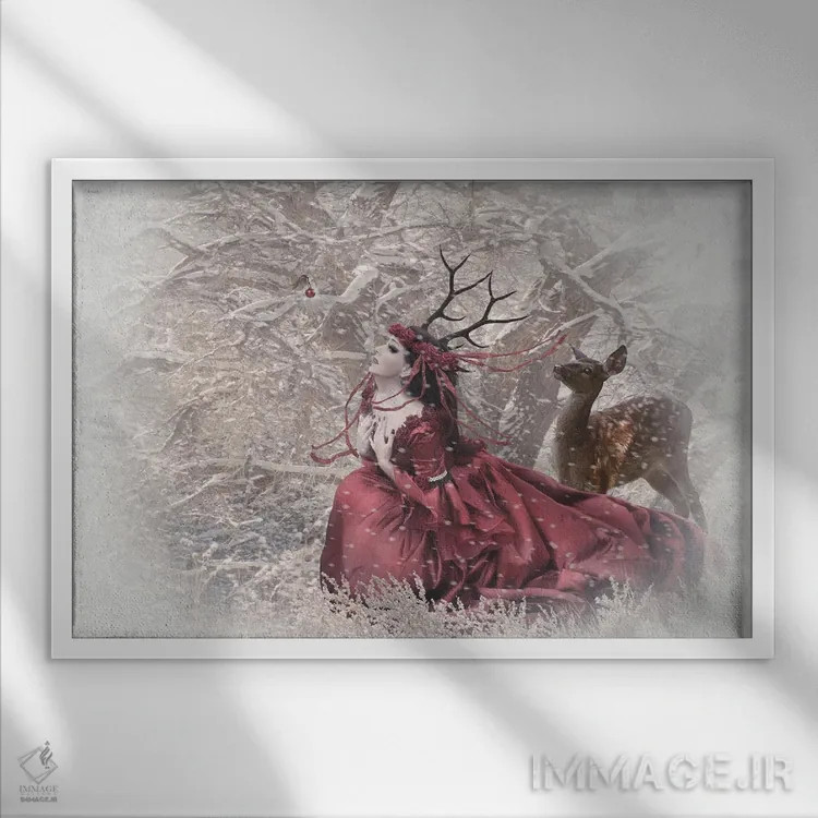 تابلو پری کریسمس اثر بابت ون دن برگ - نمای قابدار سفید