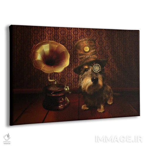 تابلو سگ استیمپانک اثر بابت ون دن برگ - نمای پرسپکتیو محصول