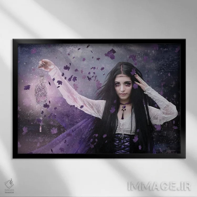 تابلو آرزوکننده اثر بابت ون دن برگ - نمای قابدار مشکی