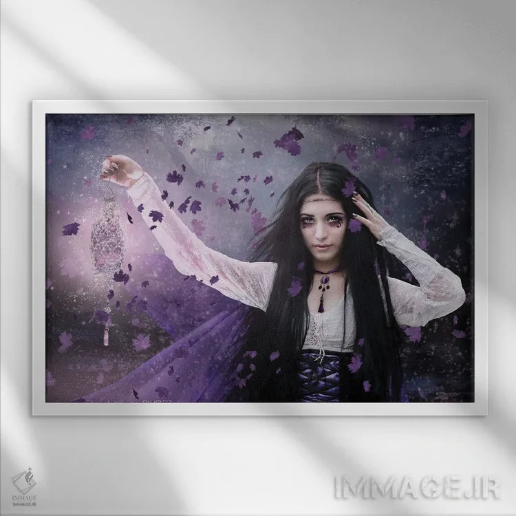 تابلو آرزوکننده اثر بابت ون دن برگ - نمای قابدار سفید