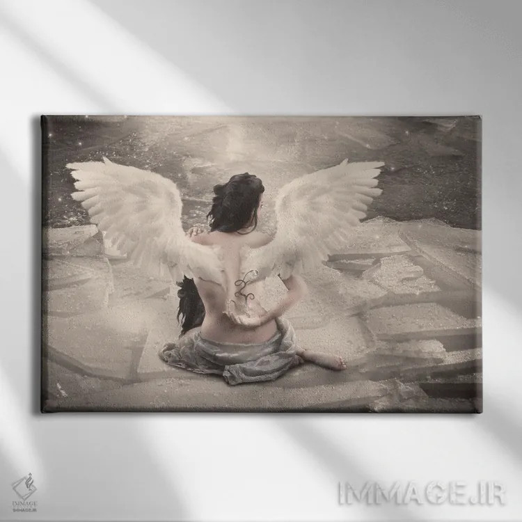 تابلو فرشته بابت اثر بابت ون دن برگ - نمای روبهرو روی دیوار