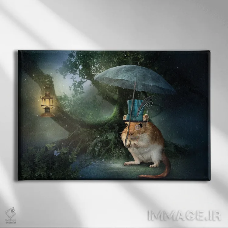 تابلو موش استیمپانک اثر بابت ون دن برگ - نمای روبهرو روی دیوار