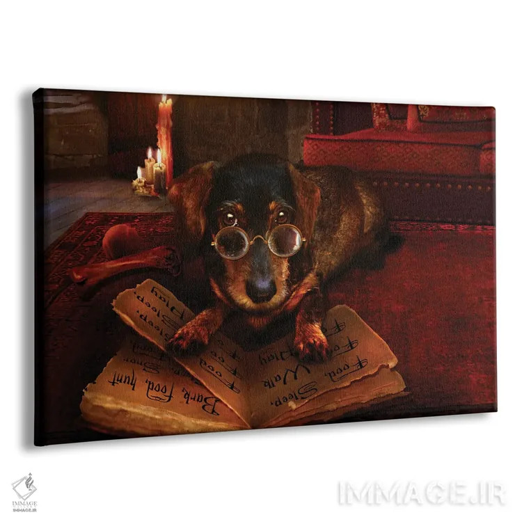 تابلو کتاب گفتوگوی سگی اثر بابت ون دن برگ - نمای پرسپکتیو محصول