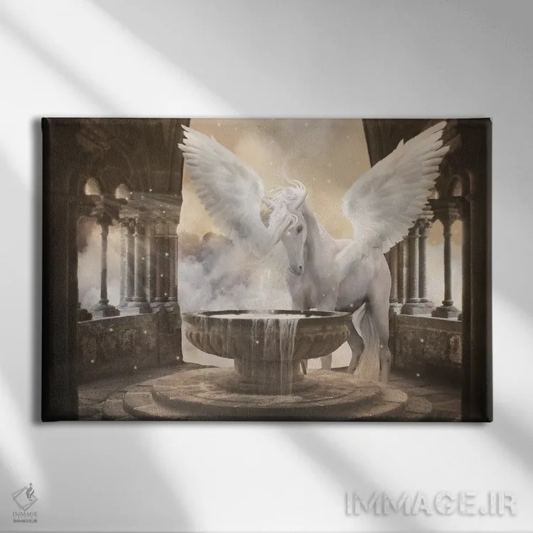 تابلو تکشاخ آسمانی اثر بابت ون دن برگ - نمای روبهرو روی دیوار