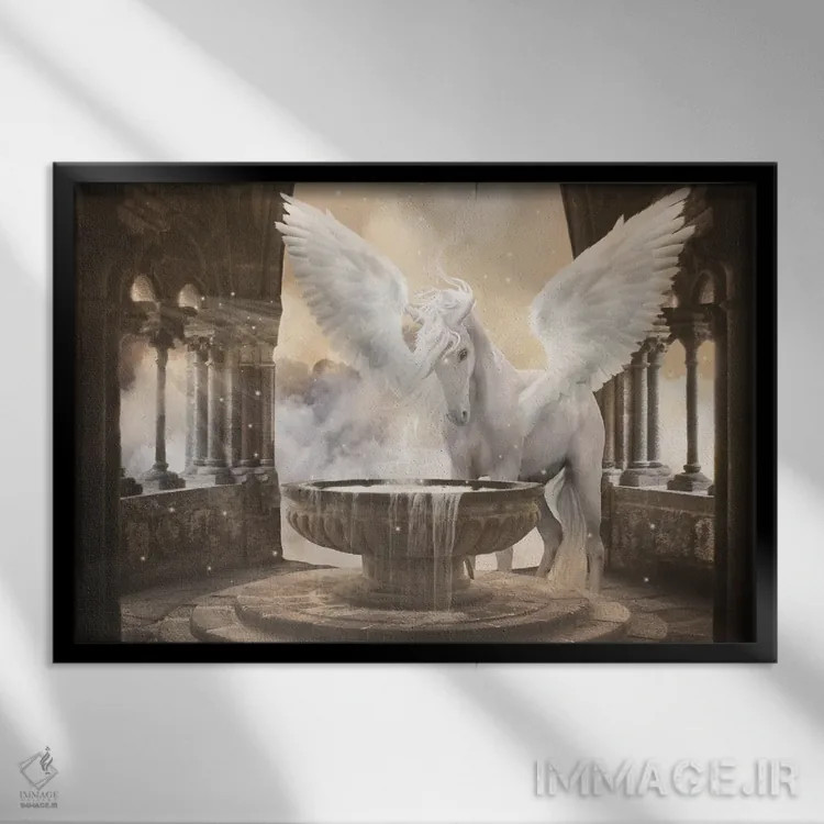 تابلو تکشاخ آسمانی اثر بابت ون دن برگ - نمای قابدار مشکی