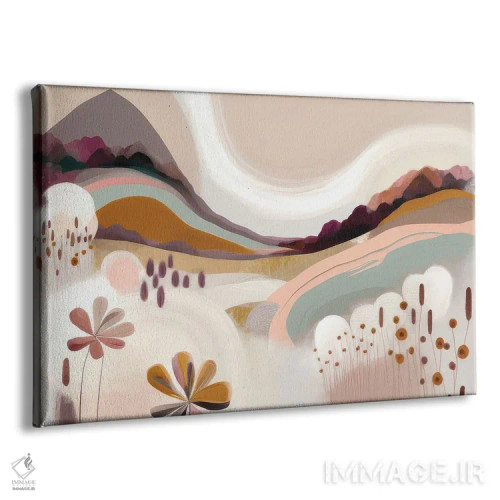 تابلو تپههای رنگارنگ اثر بلا ایو - نمای پرسپکتیو محصول