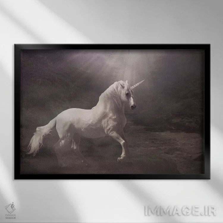 تابلو تکشاخ اثر بابت ون دن برگ - نمای قابدار مشکی