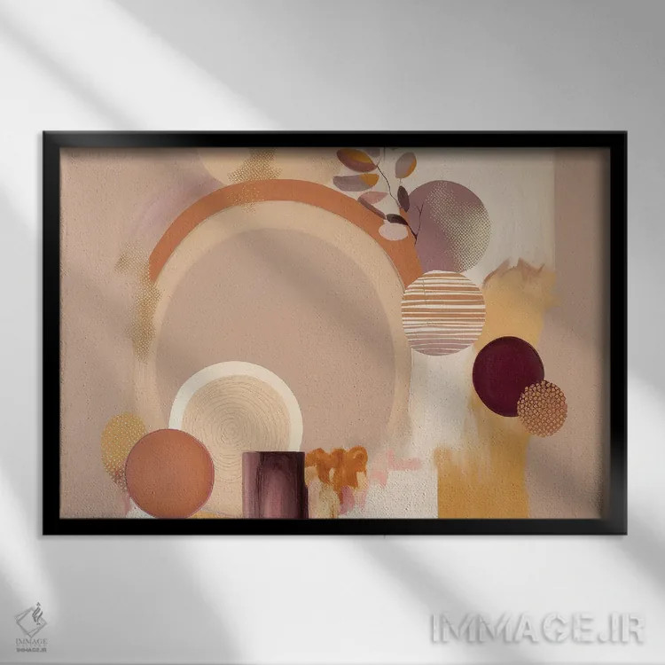 تابلو آدامس بادکنکی گیاهی اثر بلا ایو - نمای قابدار مشکی