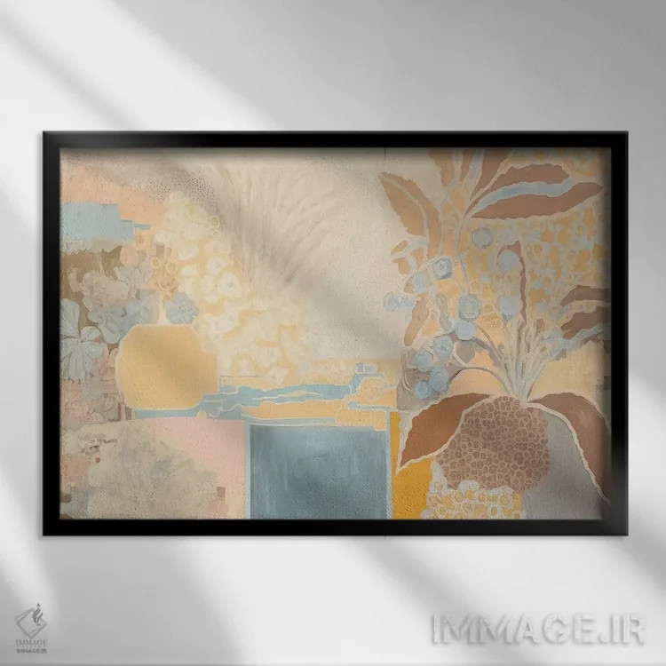 تابلو بهشت آناناس مدرن اثر بلا ایو - نمای قابدار مشکی