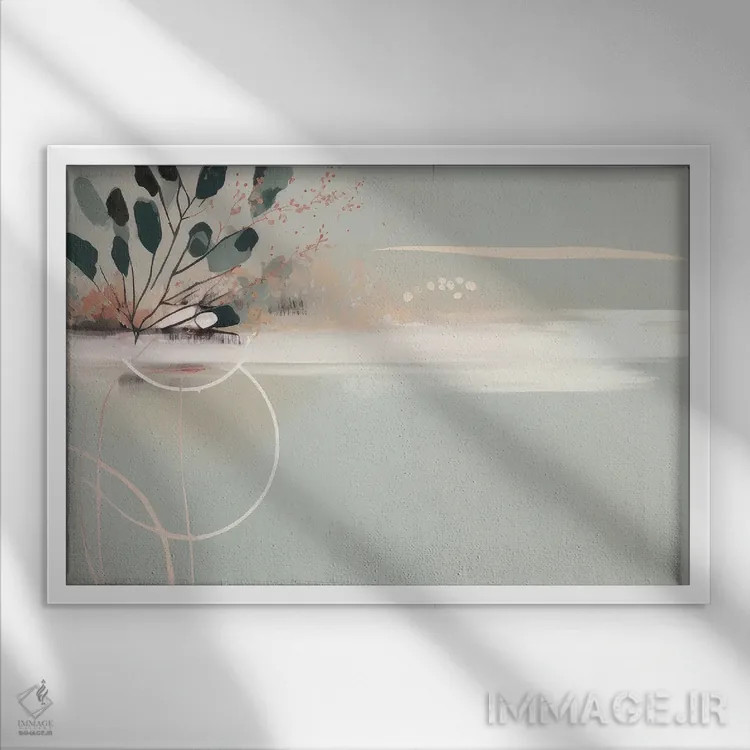 تابلو آرامش طبیعت اثر بلا ایو - نمای قابدار سفید