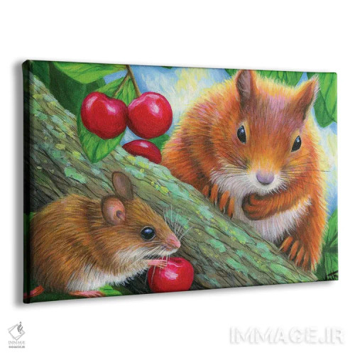 تابلو دوستان درخت گیلاس اثر بریجت واث - نمای پرسپکتیو محصول