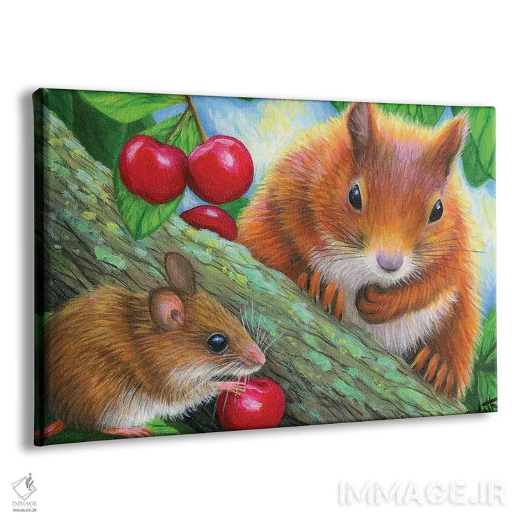 تابلو دوستان درخت گیلاس اثر بریجت واث - نمای پرسپکتیو محصول