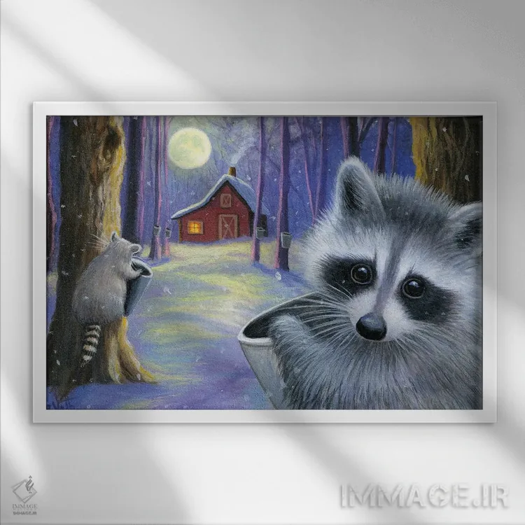 تابلو ماه شیرین اثر بریجت واث - نمای قابدار سفید