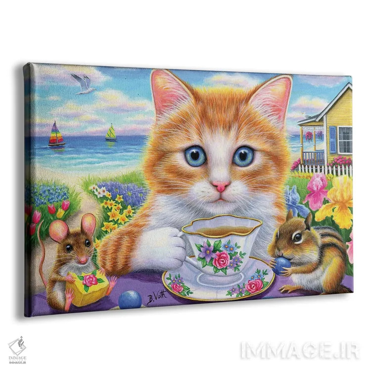 تابلو چای در کنار دریا اثر بریجت واث - نمای پرسپکتیو محصول