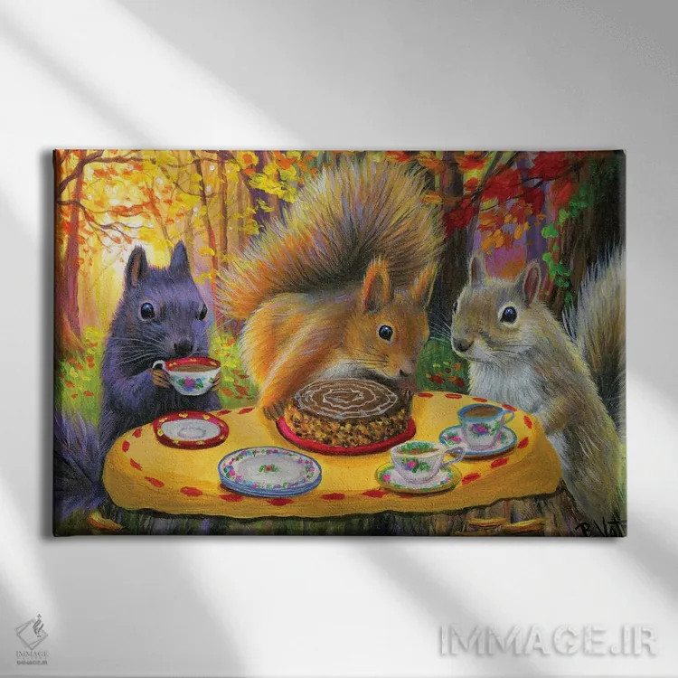 تابلو باشگاه آجیل اثر بریجت واث - نمای روبهرو روی دیوار