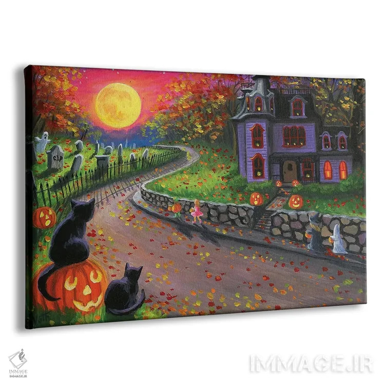 تابلو شبی ترسناک ۱ اثر بریجت واث - نمای پرسپکتیو محصول