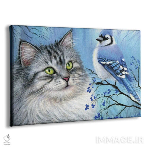 تابلو دوست زمستانی آبی ۳ اثر بریجت واث - نمای پرسپکتیو محصول