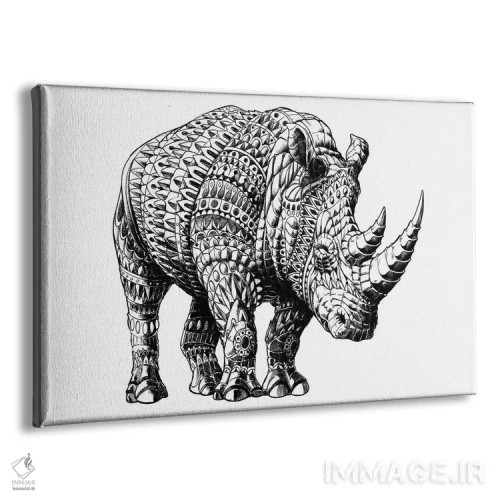 تابلو کرگدن اثر بیوورکز - نمای پرسپکتیو محصول