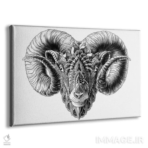 تابلو سر قوچ اثر بیوورکز - نمای پرسپکتیو محصول