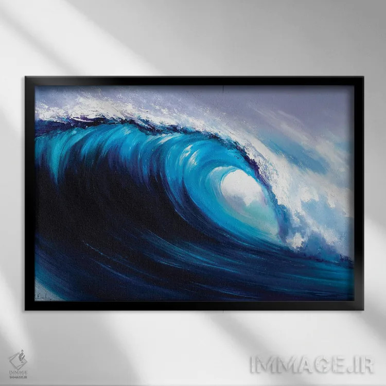 تابلو قلب اقیانوس اثر بُژنا فوخس - نمای قابدار مشکی