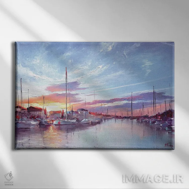 تابلو غروب در پرکو، کرواسی اثر بُژنا فوخس - نمای روبهرو روی دیوار