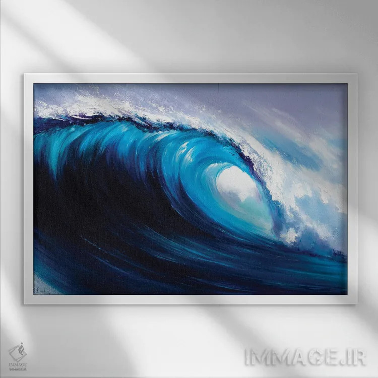 تابلو قلب اقیانوس اثر بُژنا فوخس - نمای قابدار سفید