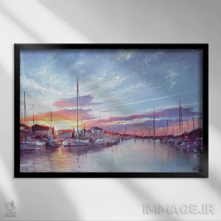 تابلو غروب در پرکو، کرواسی اثر بُژنا فوخس - نمای قابدار مشکی