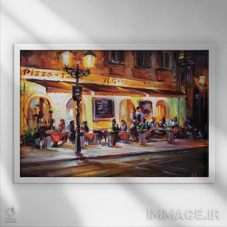 تابلو ایل گوستو، پراگ (رستوران) اثر بُژنا فوخس - نمای قابدار سفید