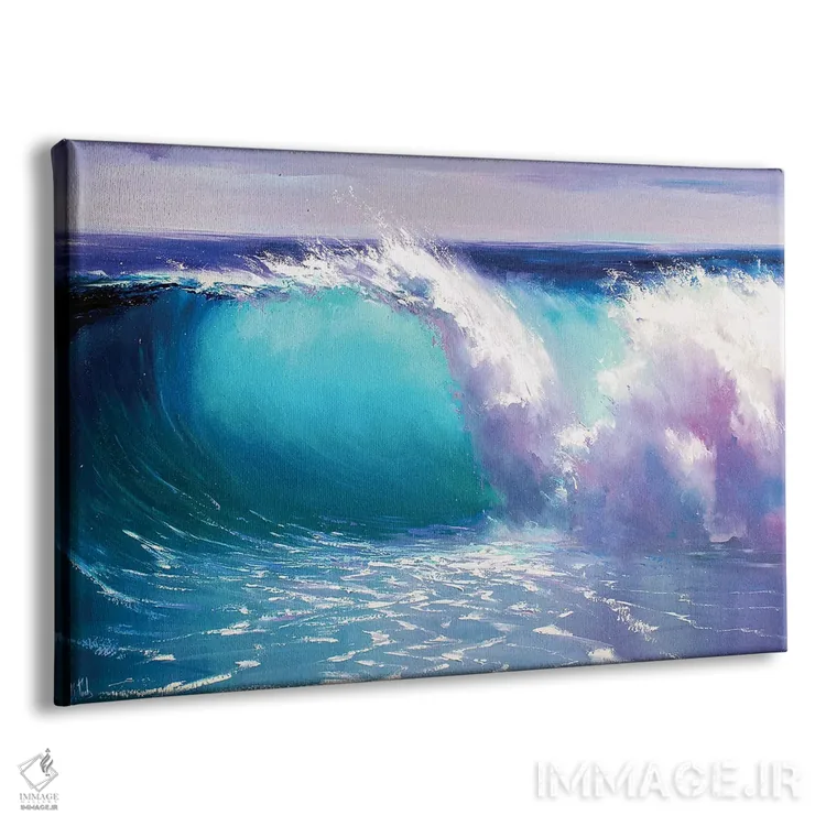 تابلو موج آبی اثر بُژنا فوخس - نمای پرسپکتیو محصول