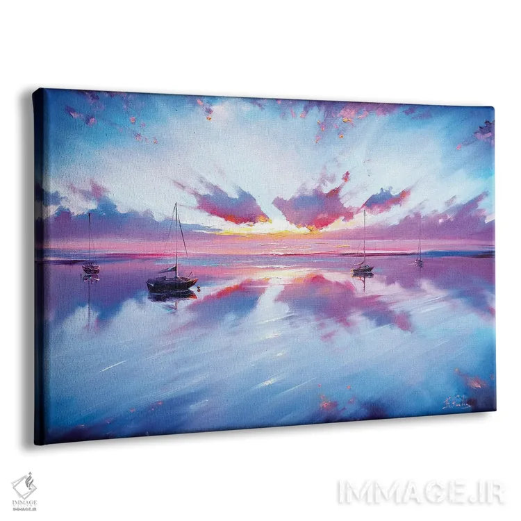 تابلو آرامش دریا اثر بُژنا فوخس - نمای پرسپکتیو محصول