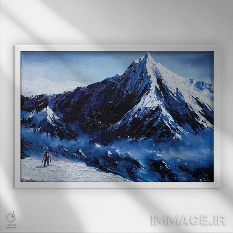 تابلو کوهنورد اثر بُژنا فوخس - نمای قابدار سفید