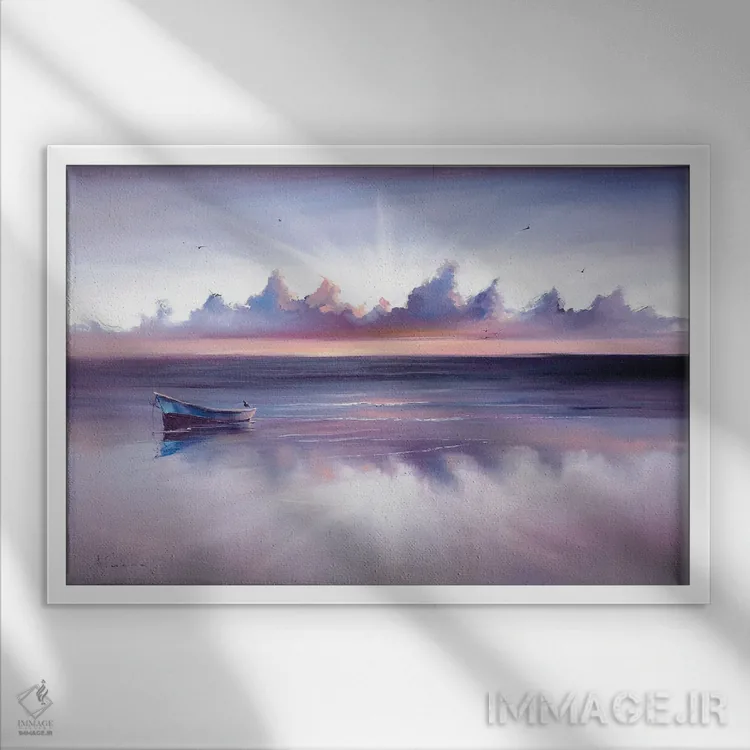 تابلو آرامش صبح زود اثر بُژنا فوخس - نمای قابدار سفید