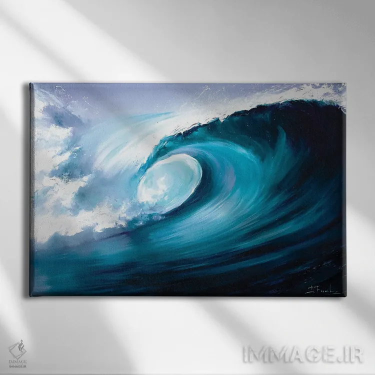 تابلو سمفونی پاشش دریا اثر بُژنا فوخس - نمای روبهرو روی دیوار