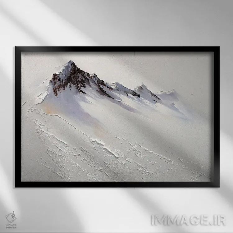 تابلو شکوه کوهستان اثر بُژنا فوخس - نمای قابدار مشکی