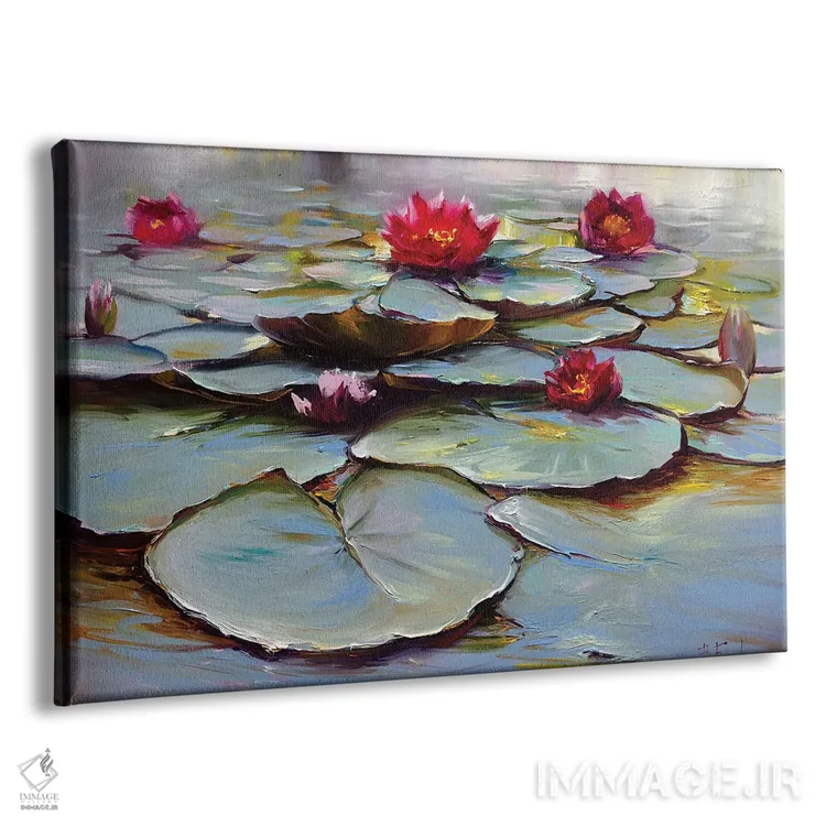 تابلو زنبقهای آبی شکوفا اثر بُژنا فوخس - نمای پرسپکتیو محصول