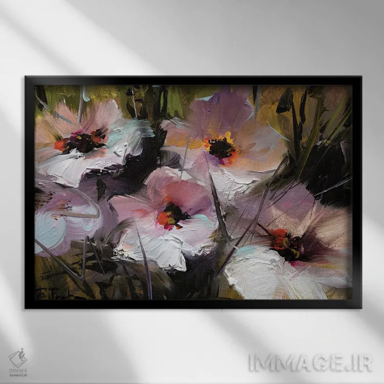 تابلو نجواهای مهربانی اثر بُژنا فوخس - نمای قابدار مشکی