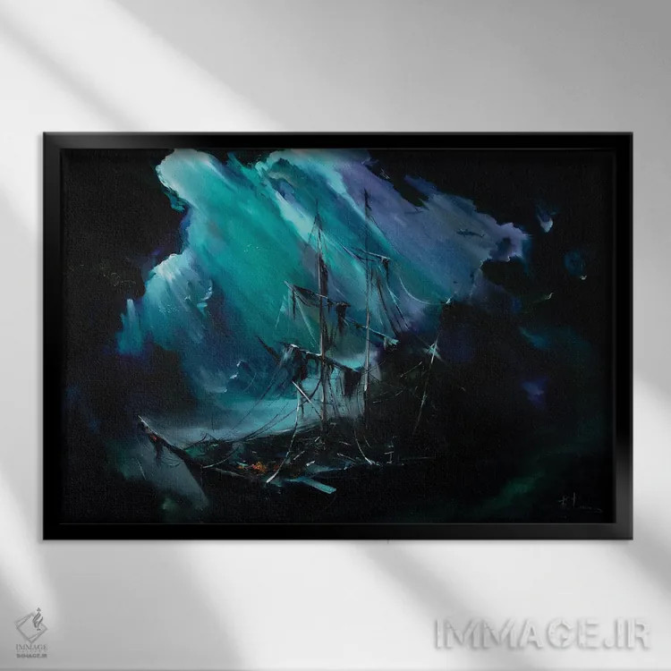 تابلو مروارید سیاه اثر بُژنا فوخس - نمای قابدار مشکی