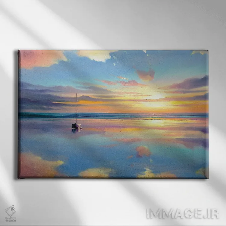 تابلو جایی که آسمان به آب میرسد اثر بُژنا فوخس - نمای روبهرو روی دیوار