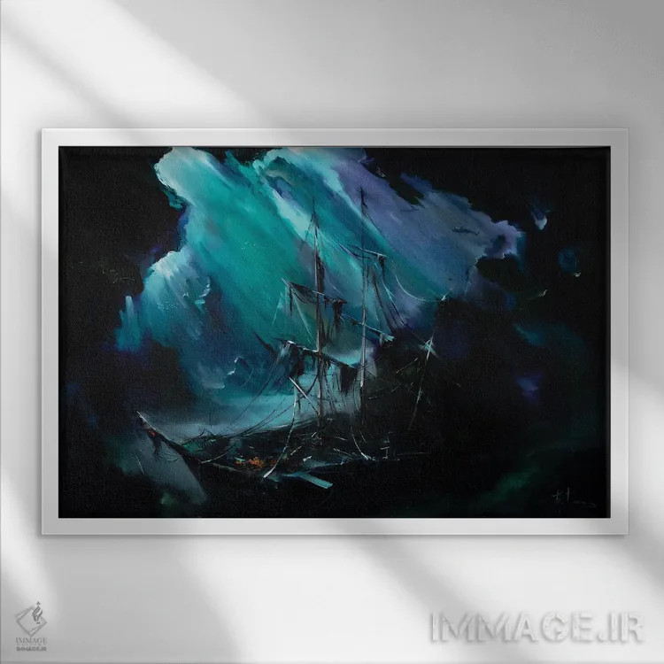 تابلو مروارید سیاه اثر بُژنا فوخس - نمای قابدار سفید