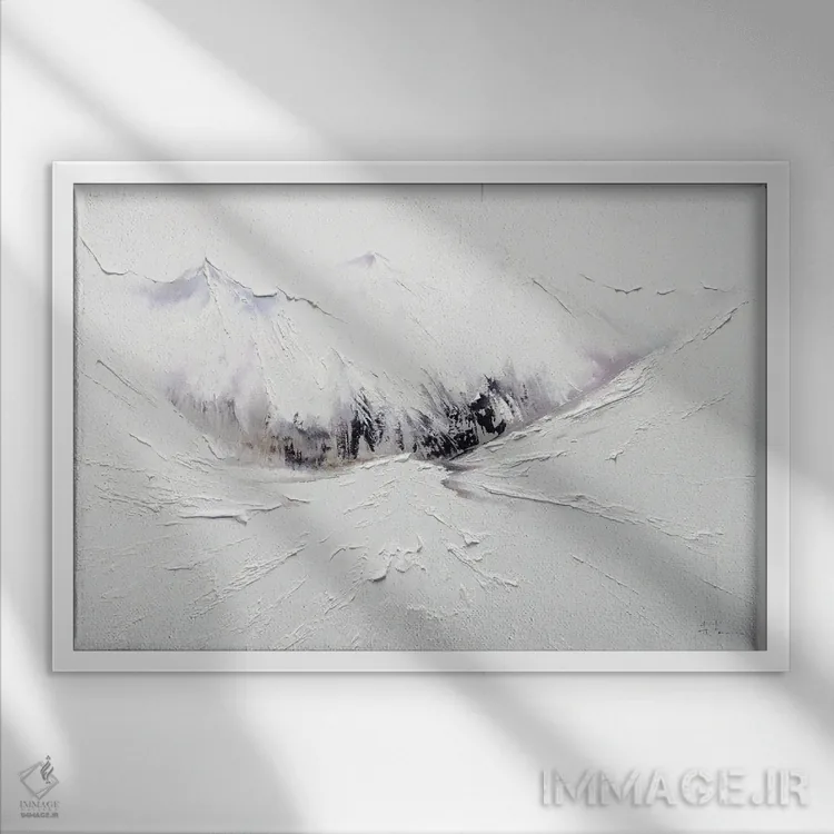 تابلو آرامش آلپ اثر بُژنا فوخس - نمای قابدار سفید