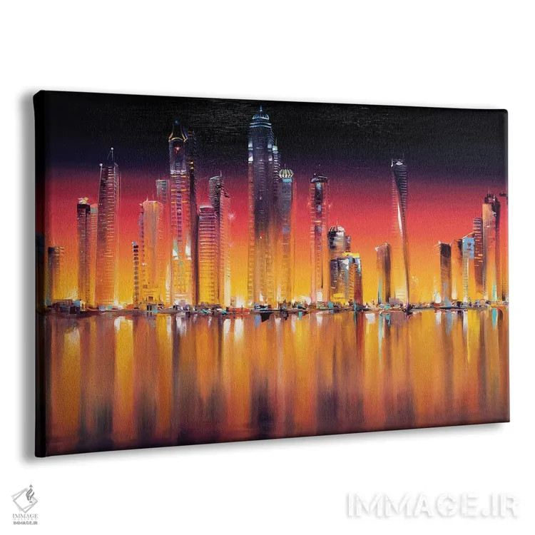 تابلو منظرهٔ خط افق دبی اثر بُژنا فوخس - نمای پرسپکتیو محصول