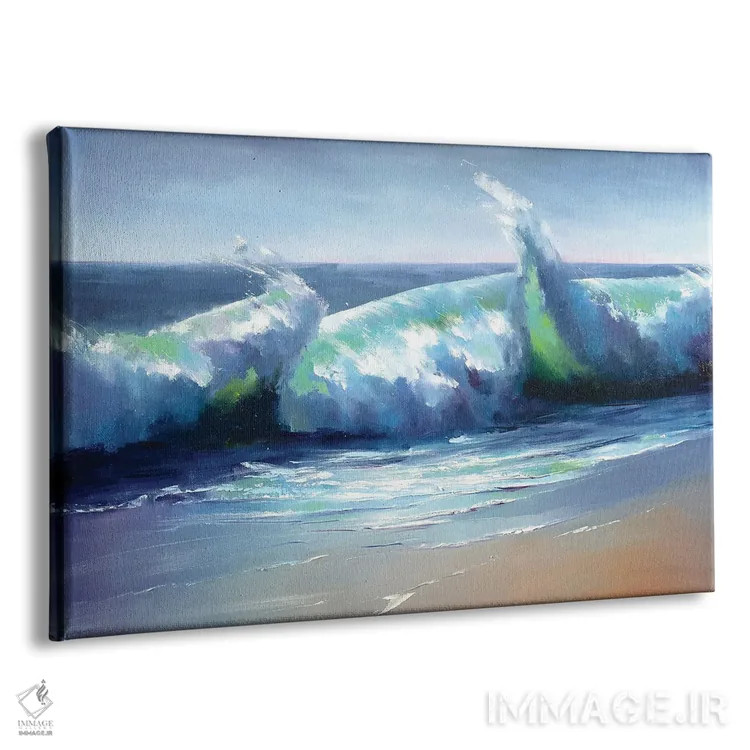 تابلو امواج اقیانوس شکافخورده اثر بُژنا فوخس - نمای پرسپکتیو محصول
